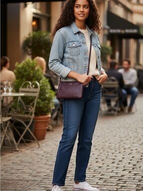 Kate Spade Jackson Triple Gusset Crossbody Cherrywood Leather